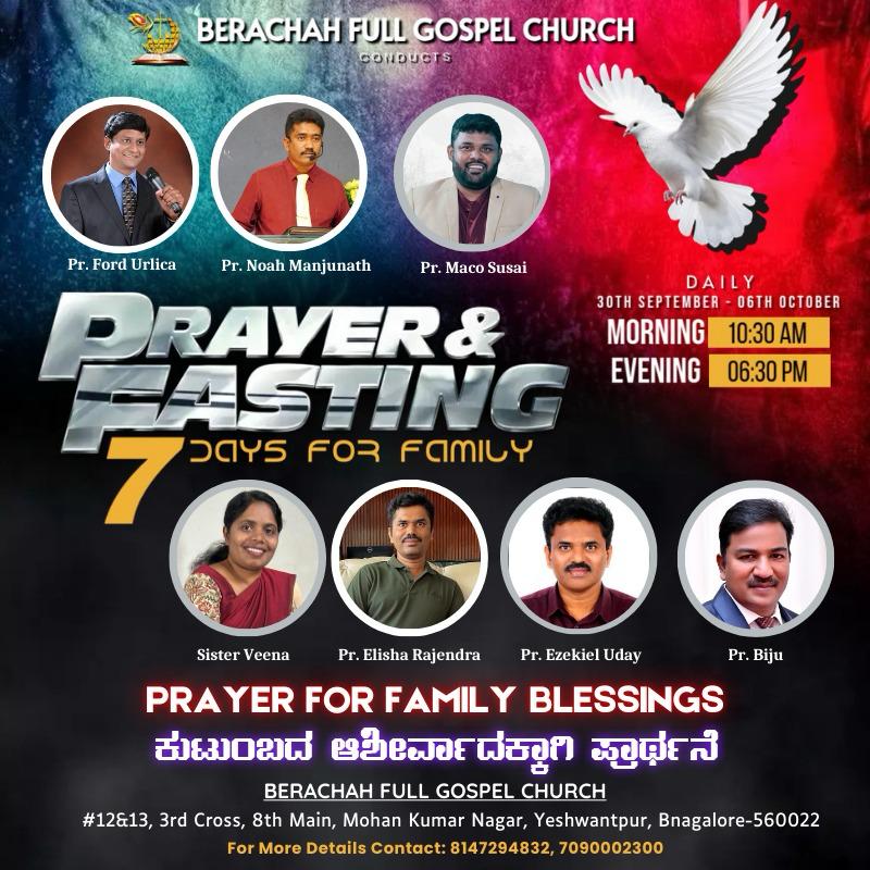 Prayer & Fasting - Pastor Ford Bangalore