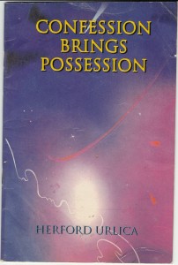 Confession book by Pastor Ford